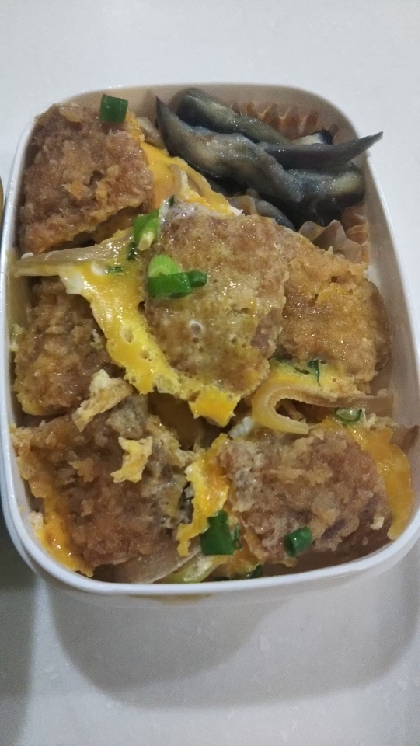 時短男子弁当☆めんつゆで甘口カツ丼