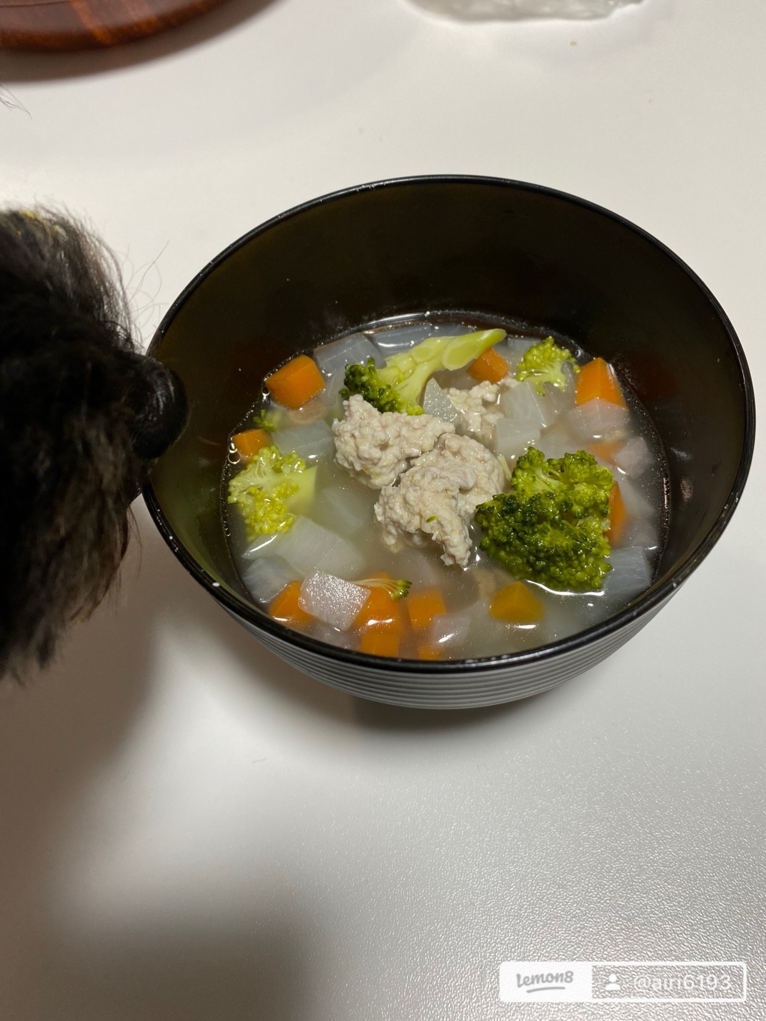 愛犬メシ☆ 肉だんごと野菜スープ