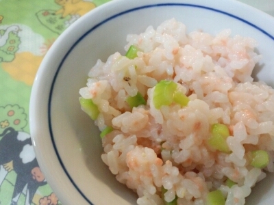 アスパラと鮭の混ぜご飯☆離乳食