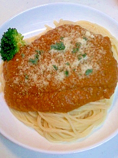 スパゲティ・野菜カレーソース