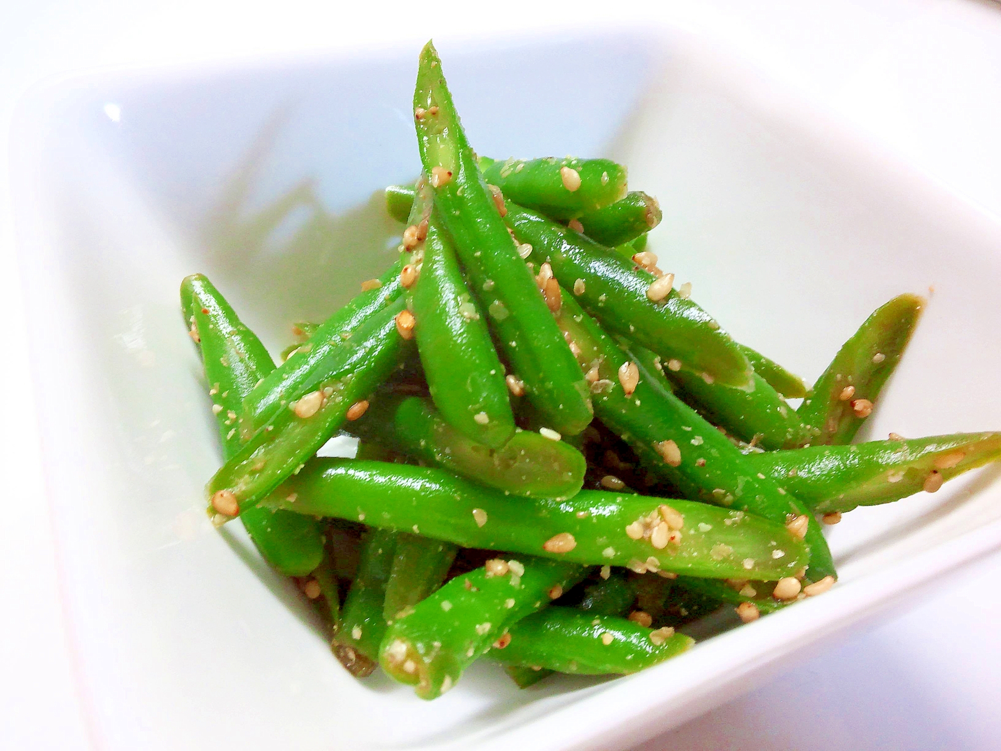 簡単*便利!冷凍いんげんのごま和え