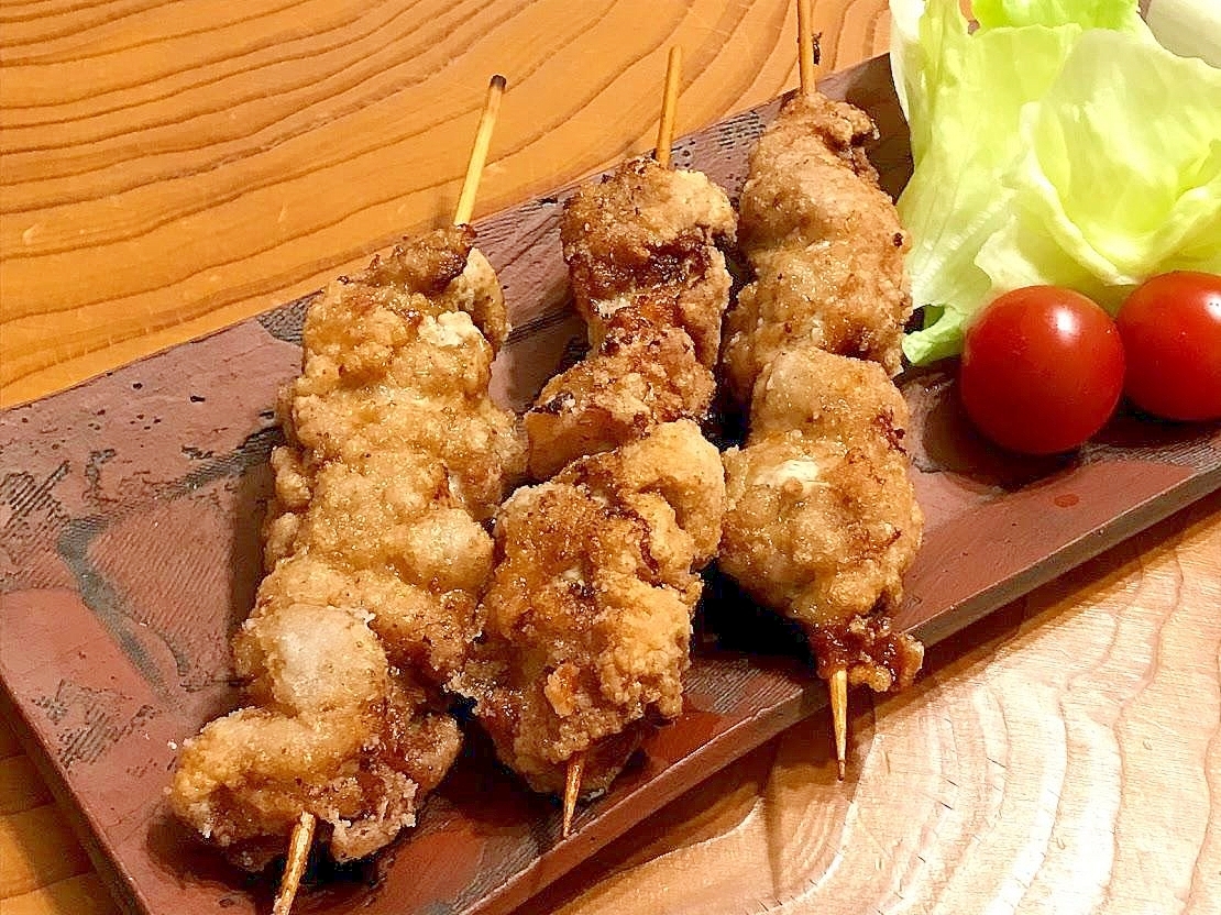 山椒風味！豚もも肉の串揚げ