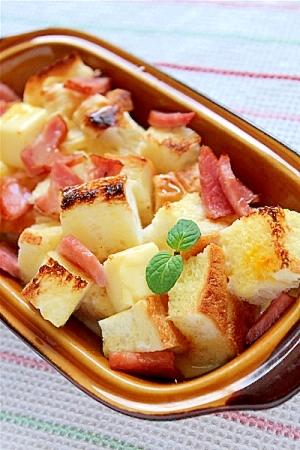 クリームチーズ ハム 簡単 パンプディング レシピ 作り方 By Raku Mama 楽天レシピ