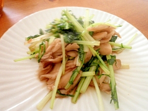 水菜とまいたけの炒め物
