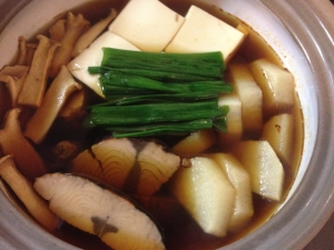 鰹生節と豆腐鍋