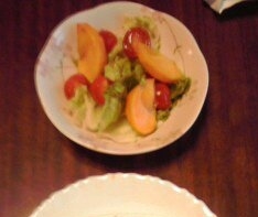 柿とサニーレタスのサラダ