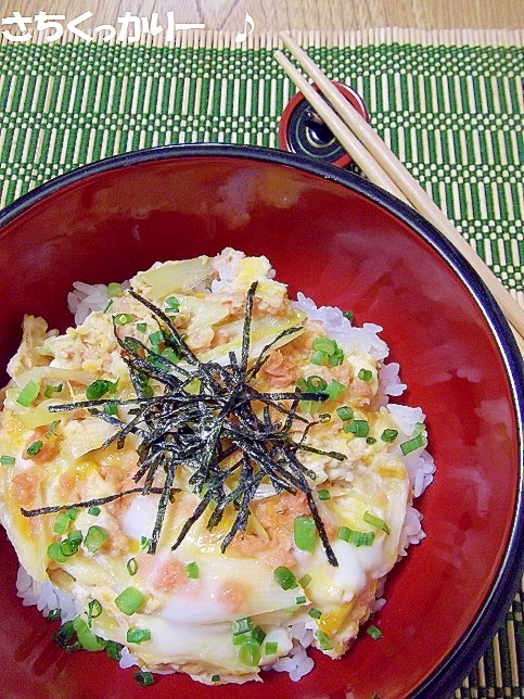 鮭フレーク de 鮭玉丼