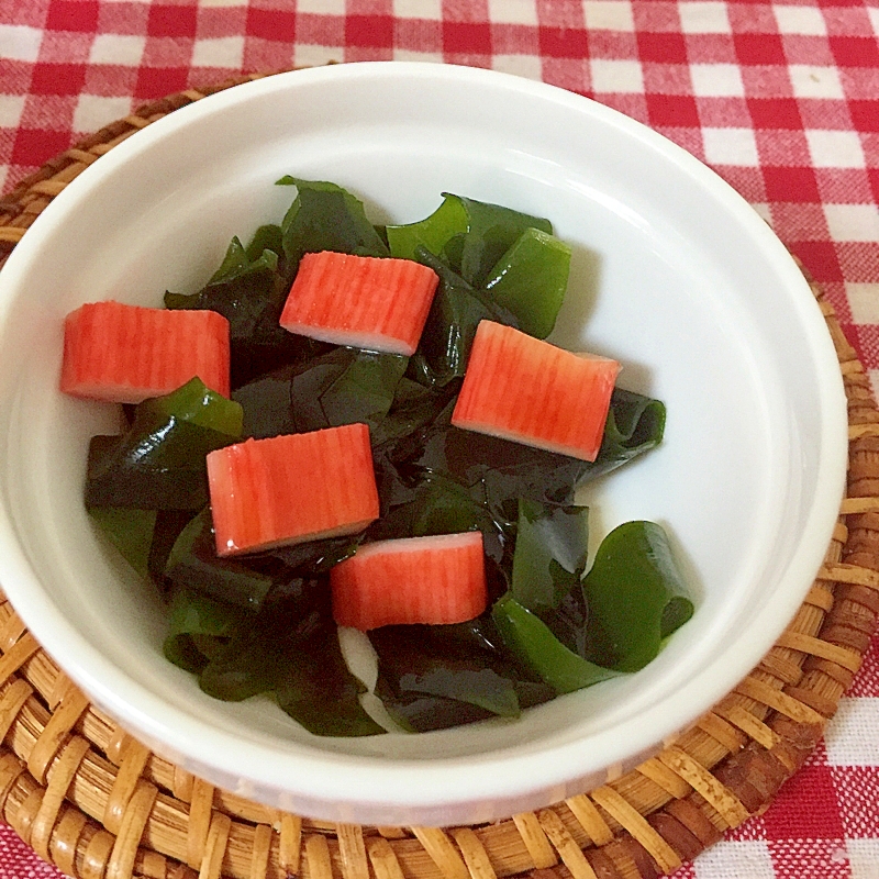 カニカマとわかめのポン酢☆