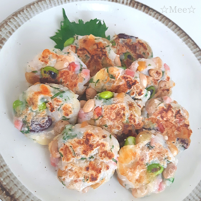 食物繊維 ごろごろお豆とベーコンのはんぺんバーグ レシピ 作り方 By Mee 楽天レシピ