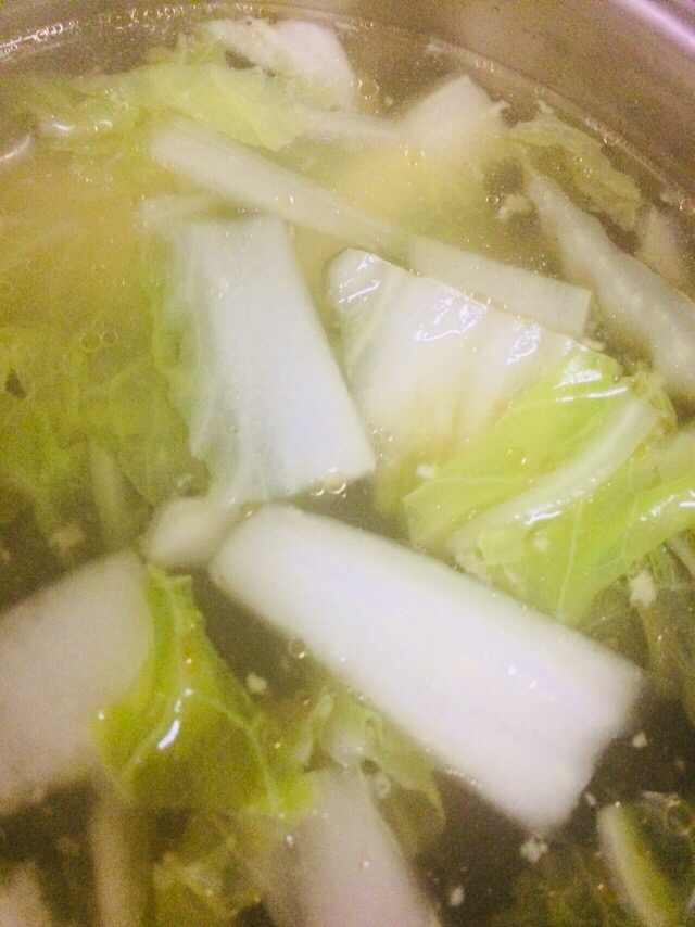 白菜の生姜スープ