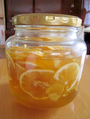 レモンと生姜の蜂蜜シロップ
