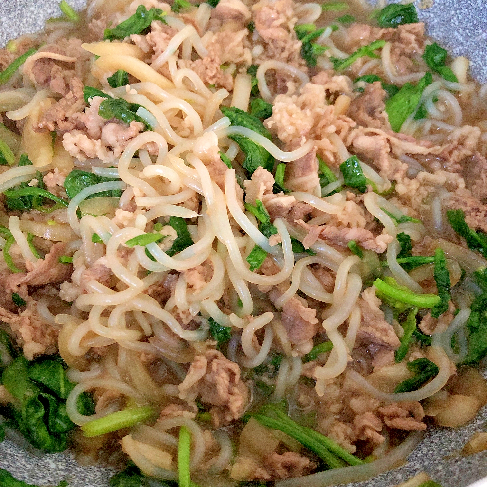 しらたきと豚肉のすき焼きのタレ煮！