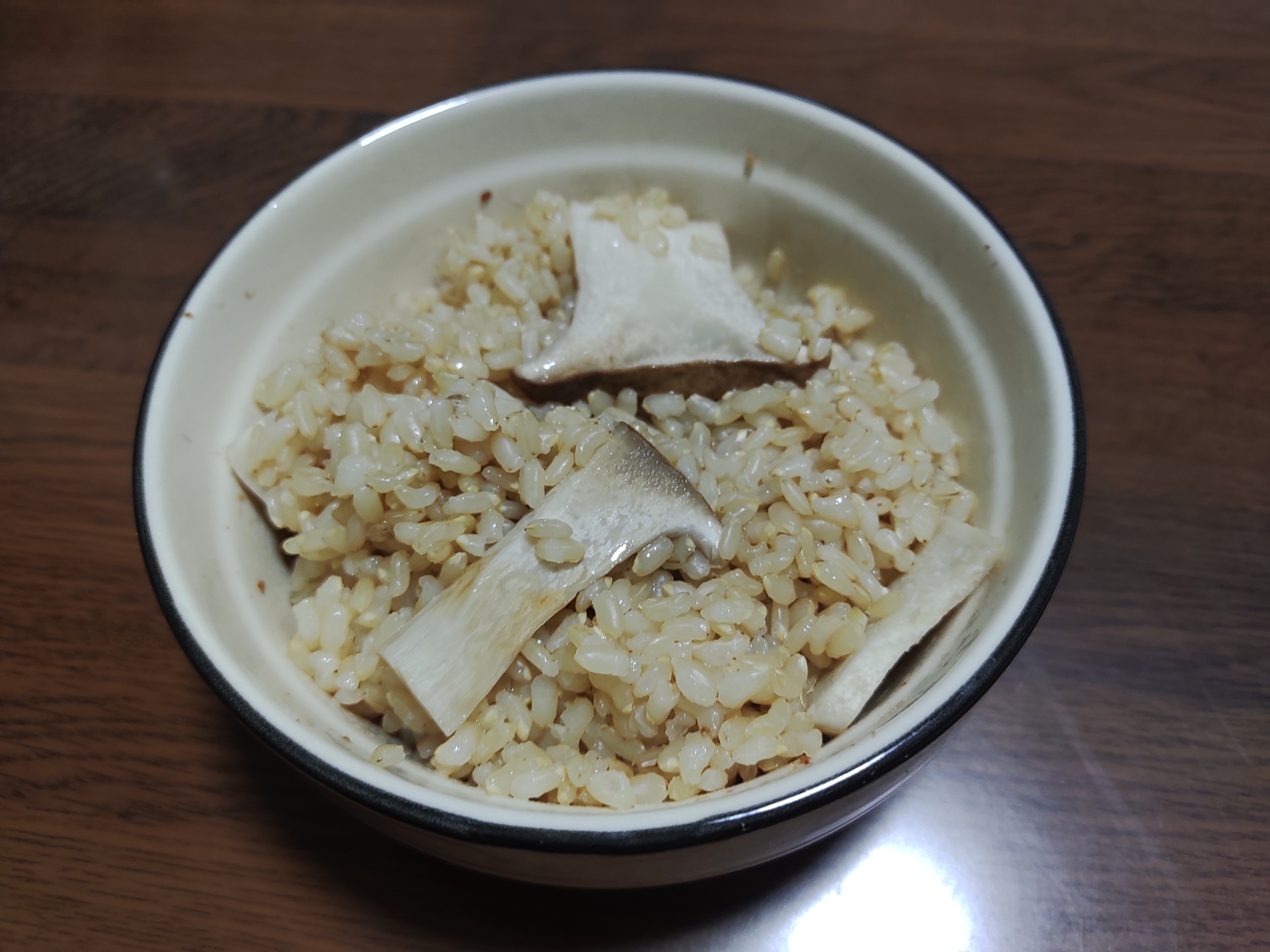 もち米も松茸も使わない★松茸おこわ風