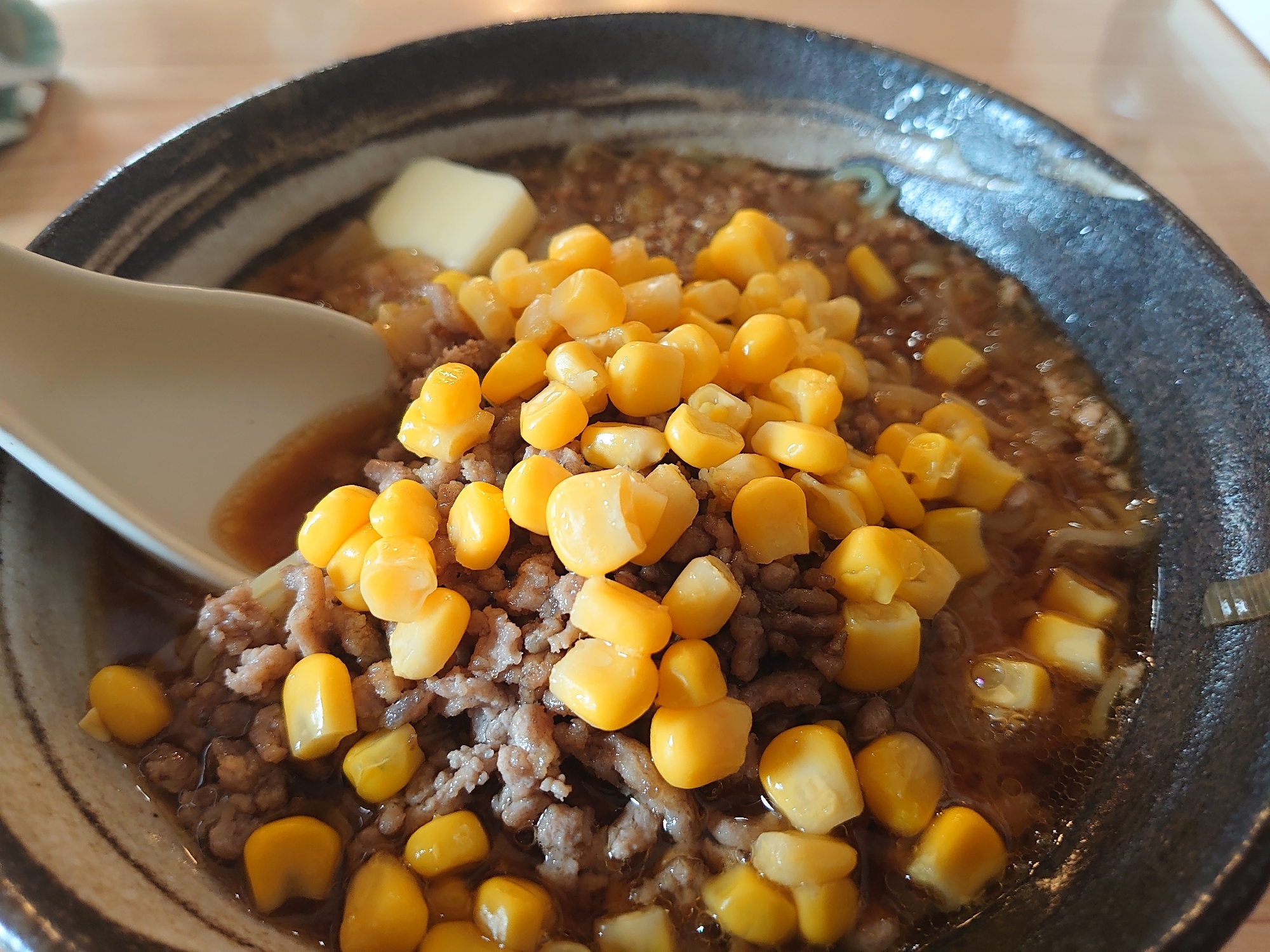 豚挽き肉の味噌バタコーンらーめん