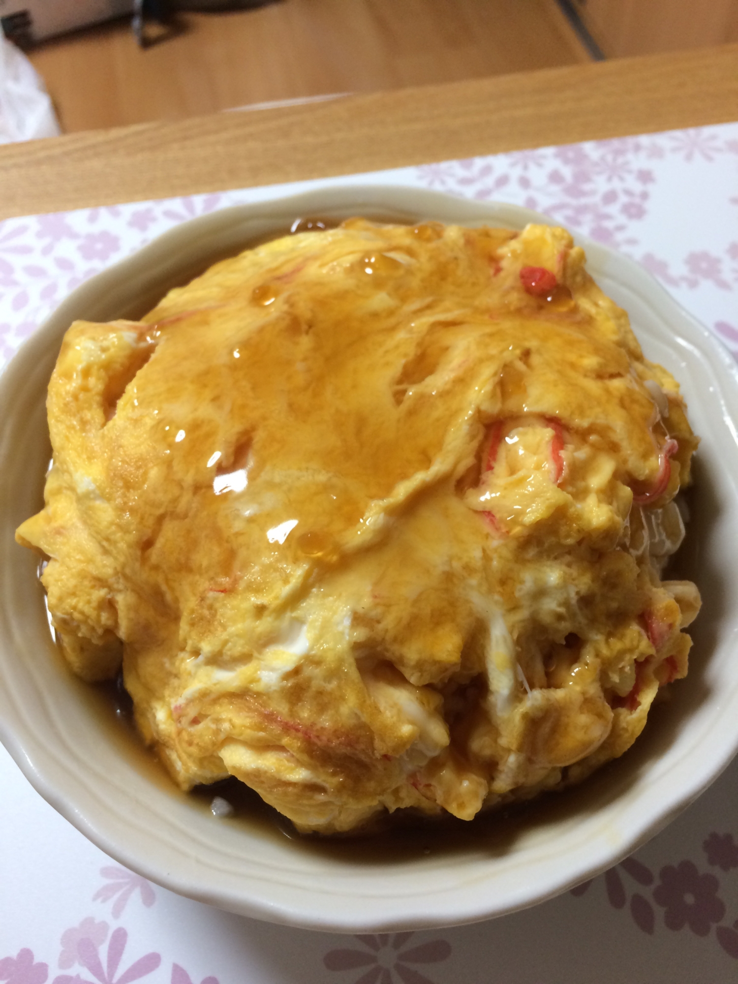 カニカマ入りカニ玉丼