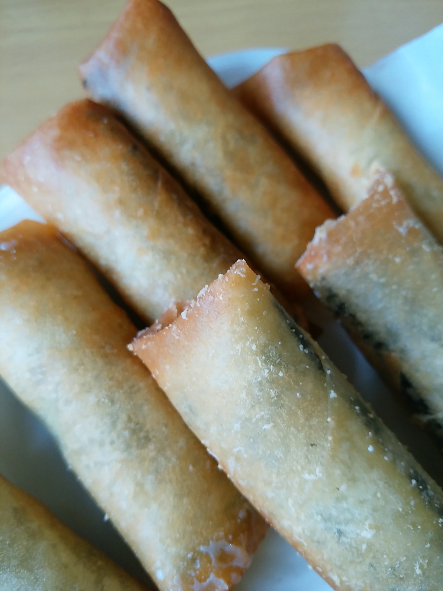 ほうれん草の簡単春巻き レシピ 作り方 By ペパーミントｓａｍｓ 楽天レシピ