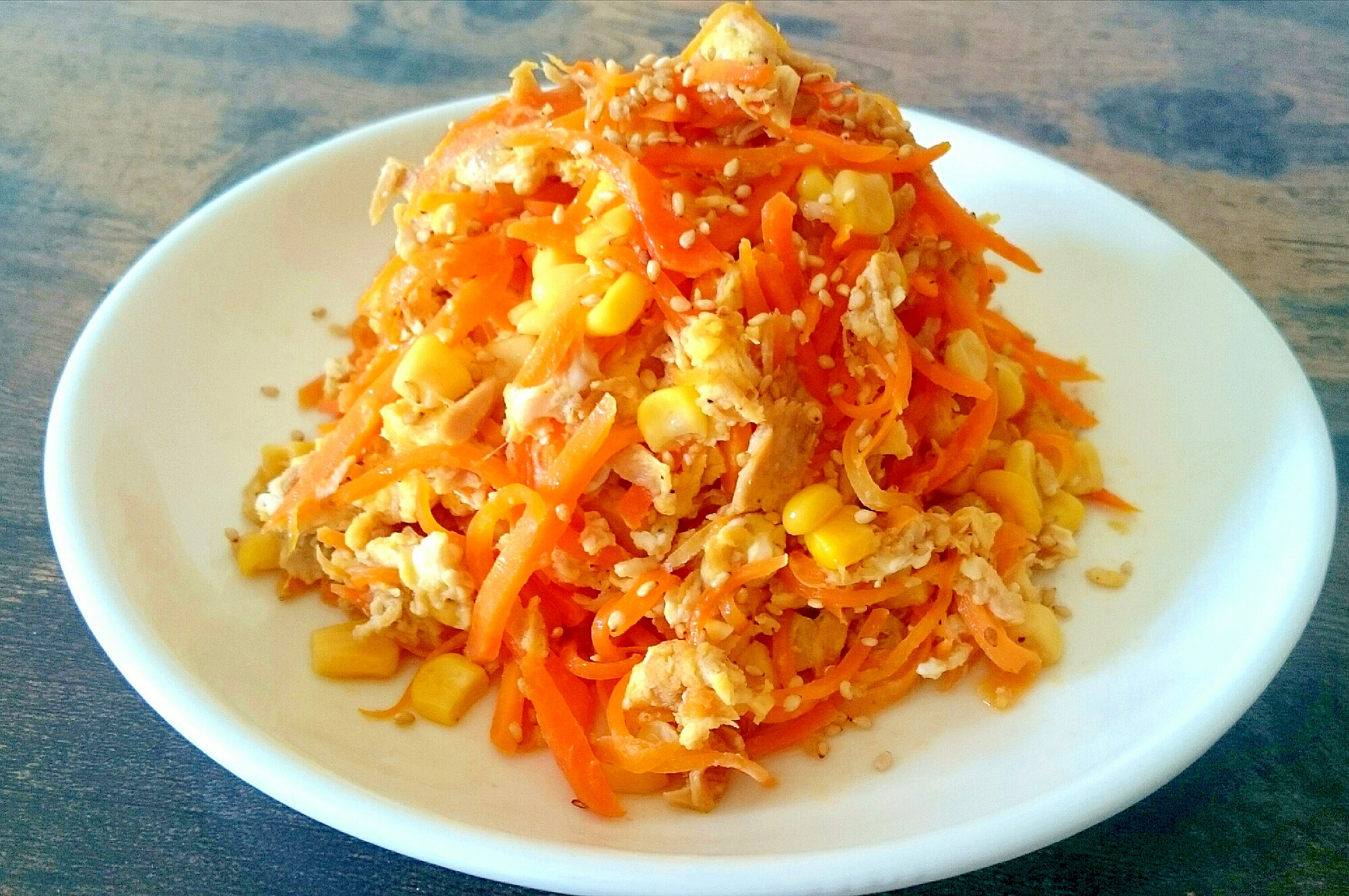 甘くておいしい コーン入り人参しりしり レシピ 作り方 By Kochacha 楽天レシピ