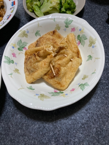 長ネギ食べきりネギ巾着焼き