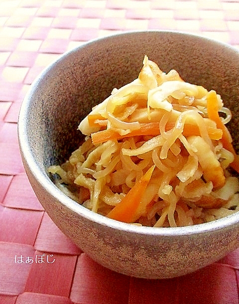 作り置きおかず♪切干大根としらたきの炒め煮