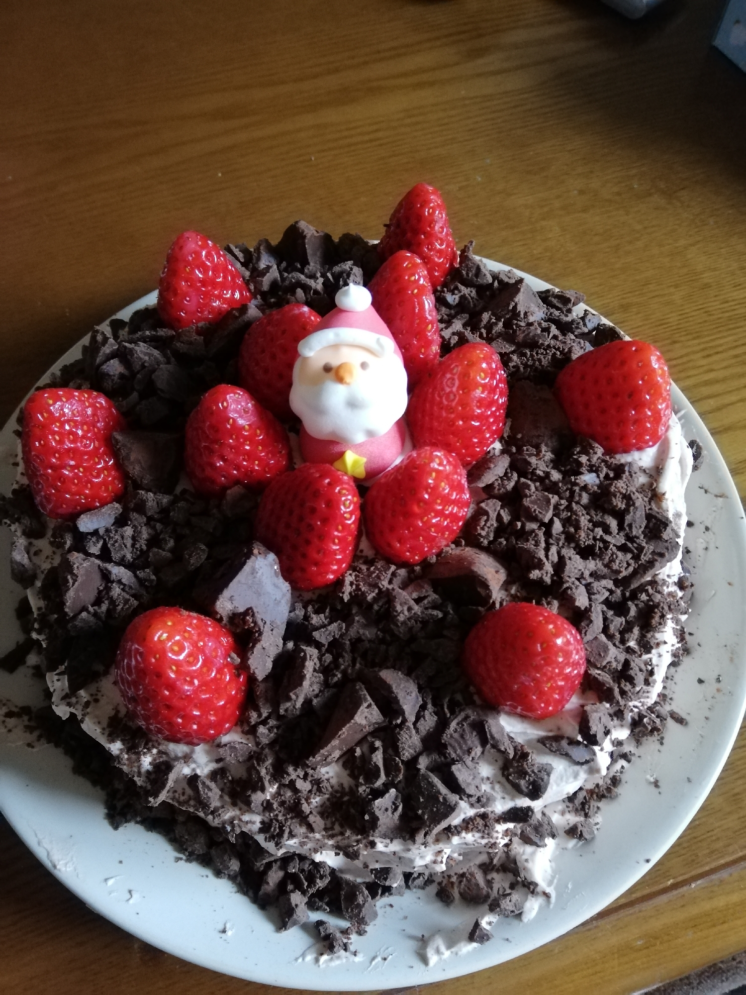 チョコトリュフで作るクリスマスケーキ
