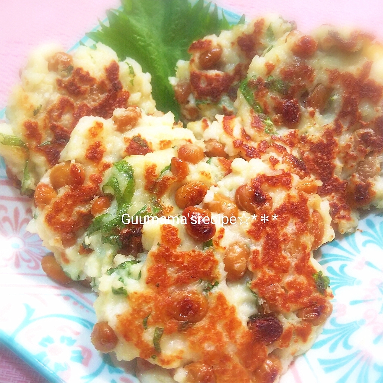 簡単おつまみ♡混ぜて焼くだけ♡はんぺん納豆焼き