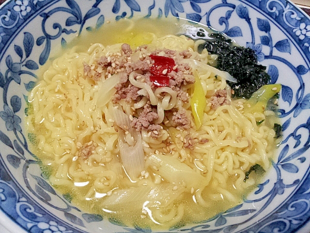 韓国麺を使った塩ら～めん