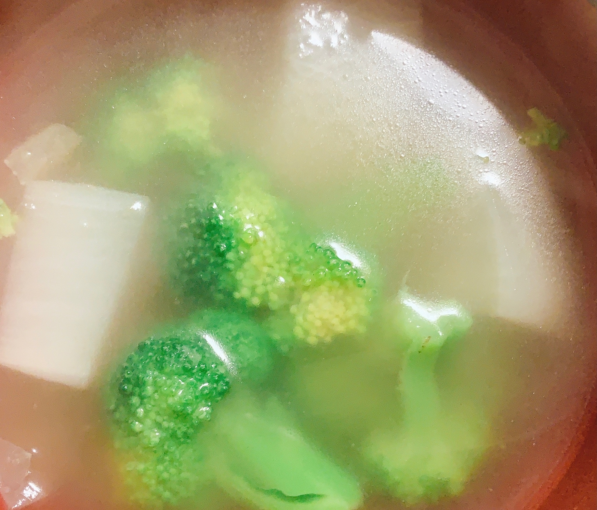 大根とブロッコリーのぽかぽか生姜スープ