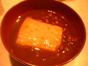 ゆで小豆缶でぜんざい