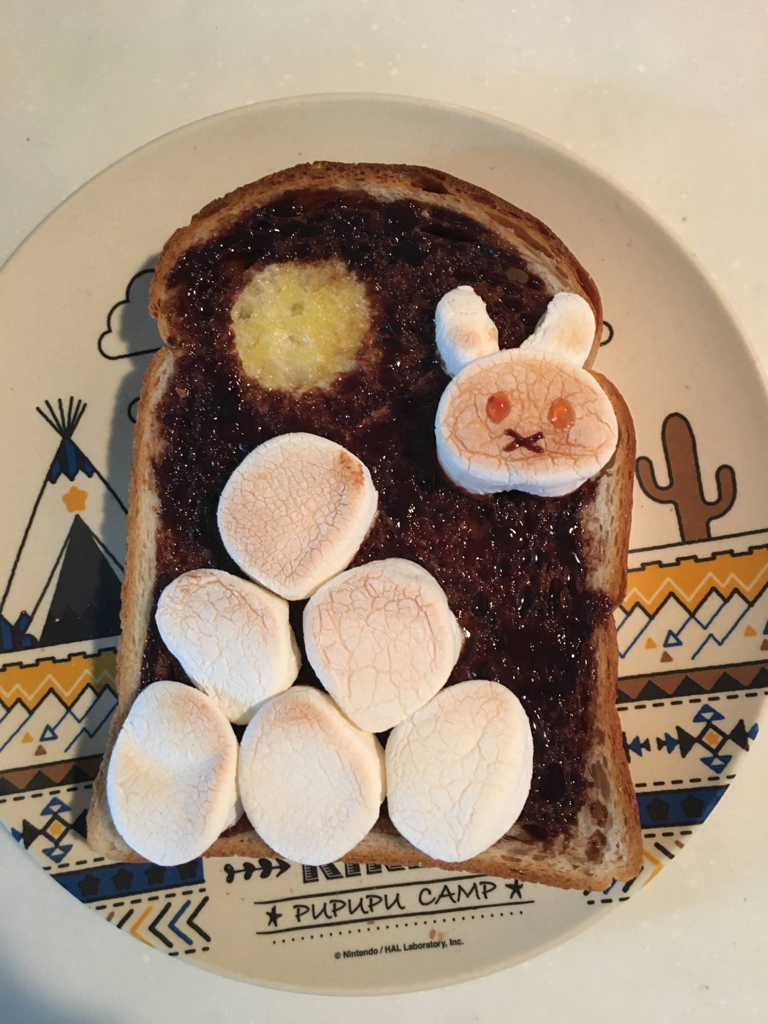 お月見食パン♡ ちょこマシュマロ♡