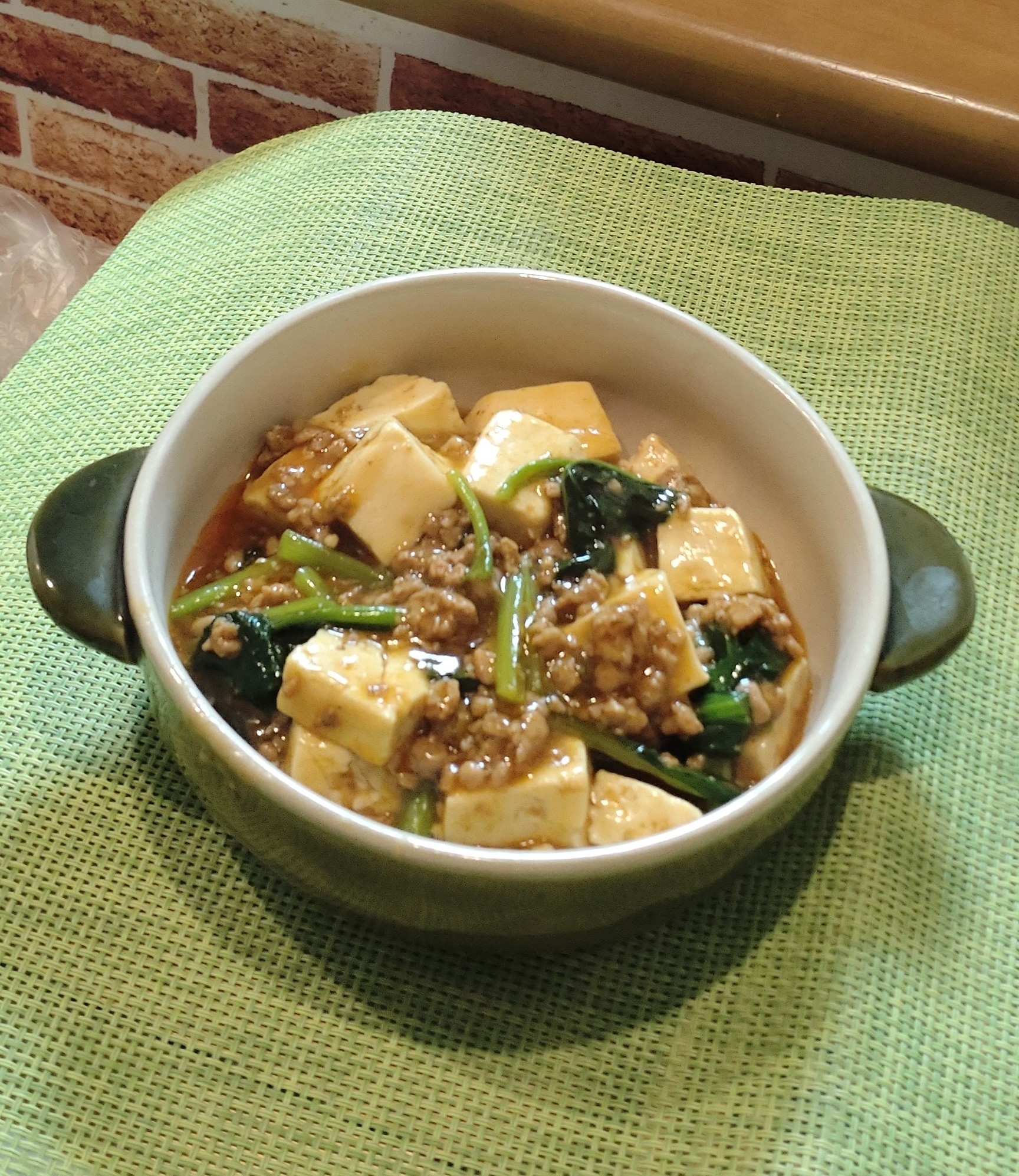 マーボー豆腐♡小松菜入り