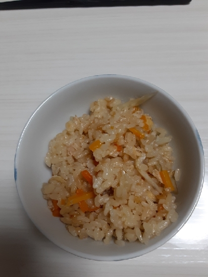 簡単☆めんつゆでツナの炊き込みご飯