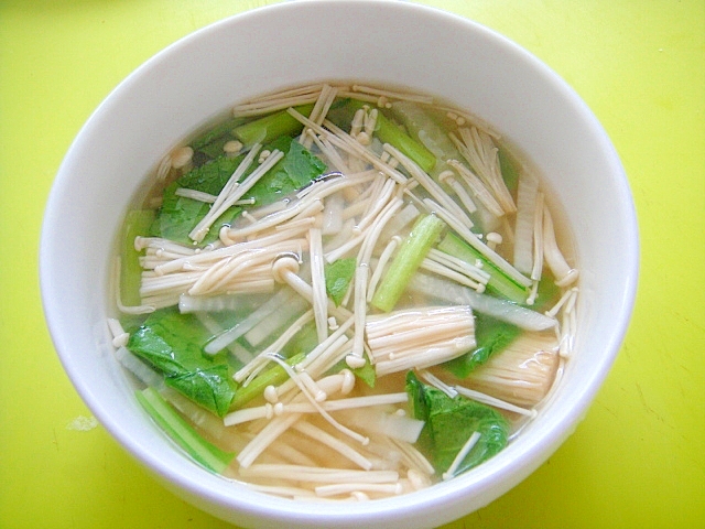 大根と小松菜えのきのダシダスープ