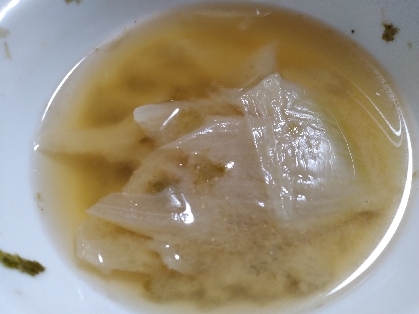 焼き海苔と玉ねぎの味噌汁