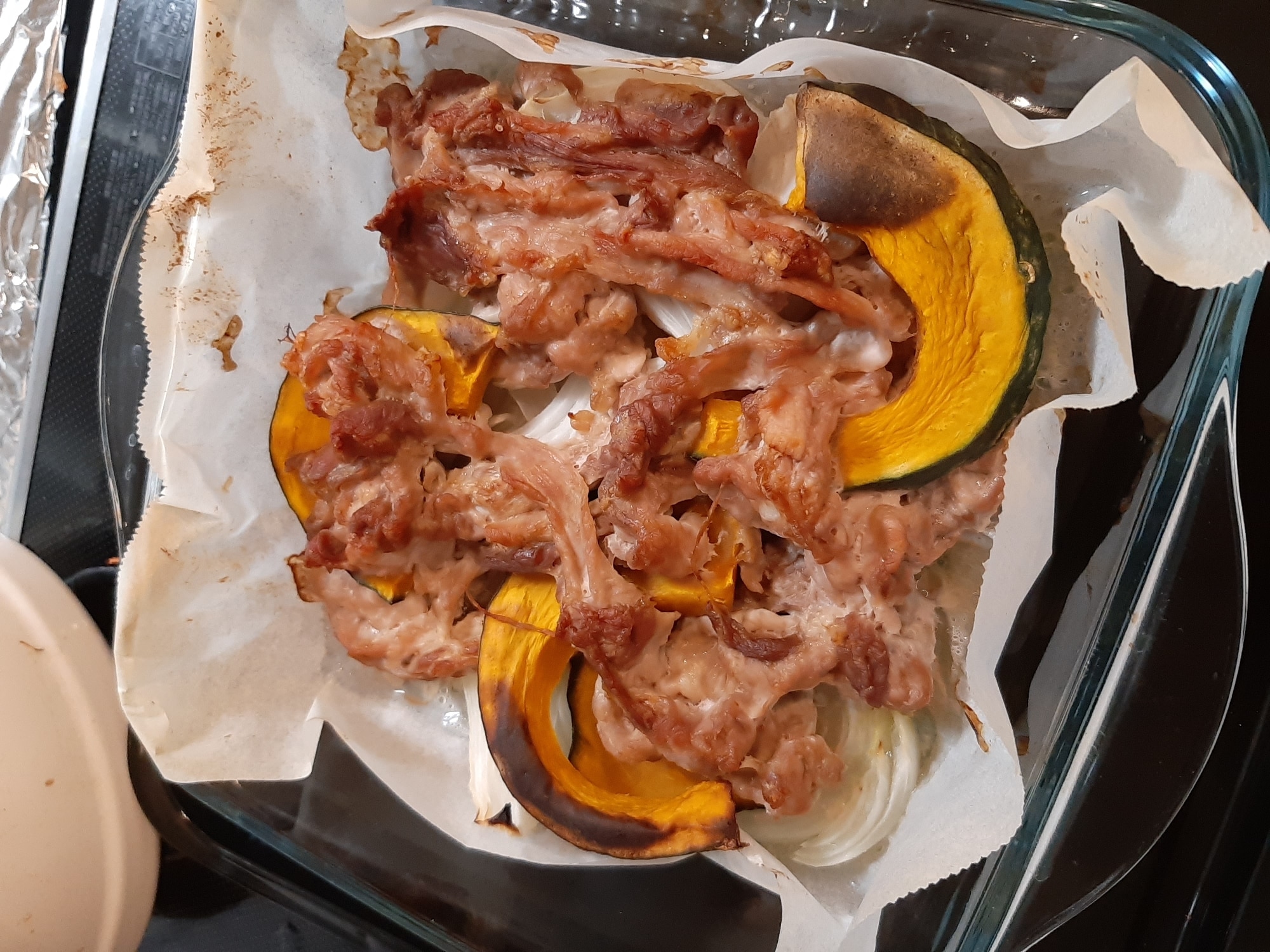豚の細切れと野菜のオーブン焼き 味付けポン酢 レシピ 作り方 By Ayaクッキング 楽天レシピ