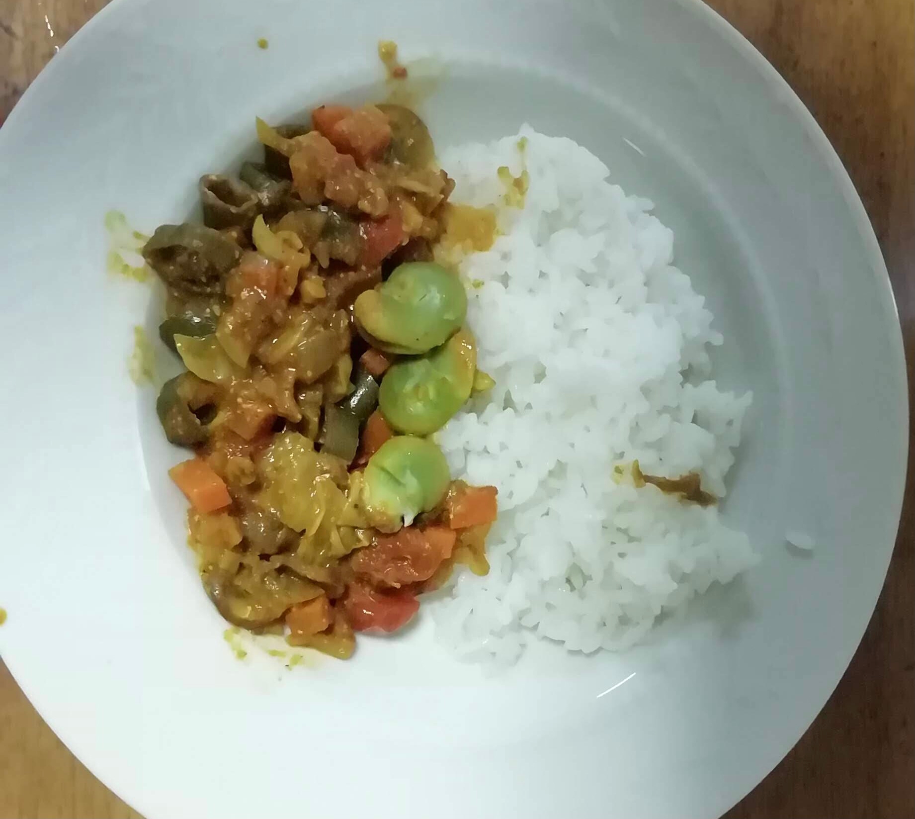 そら豆入りカレー