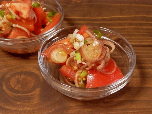 【簡単】トマトとみょうがのサラダ