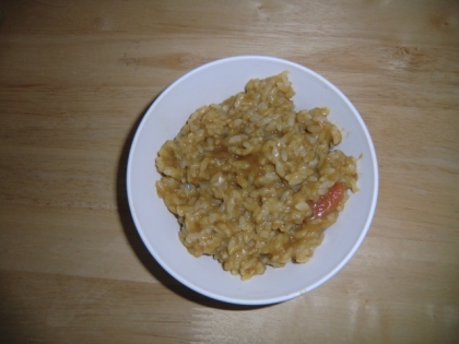 ご飯にカレーが染み染み。チーズもおいしい＾＾