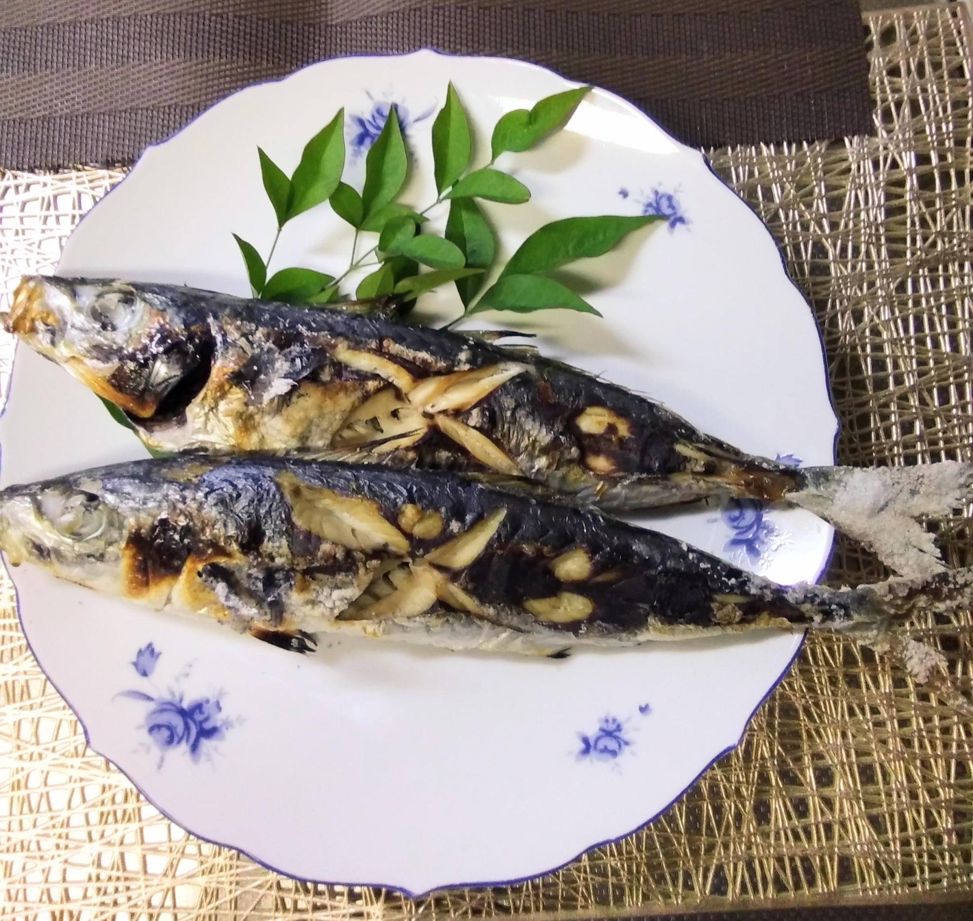 鯵☆アジの塩焼き☆尾頭付き