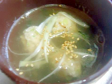 コリコリ鳥団子スープ