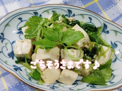 ヘルシー♡爽やか♡豆腐と三つ葉の白和え風サラダ