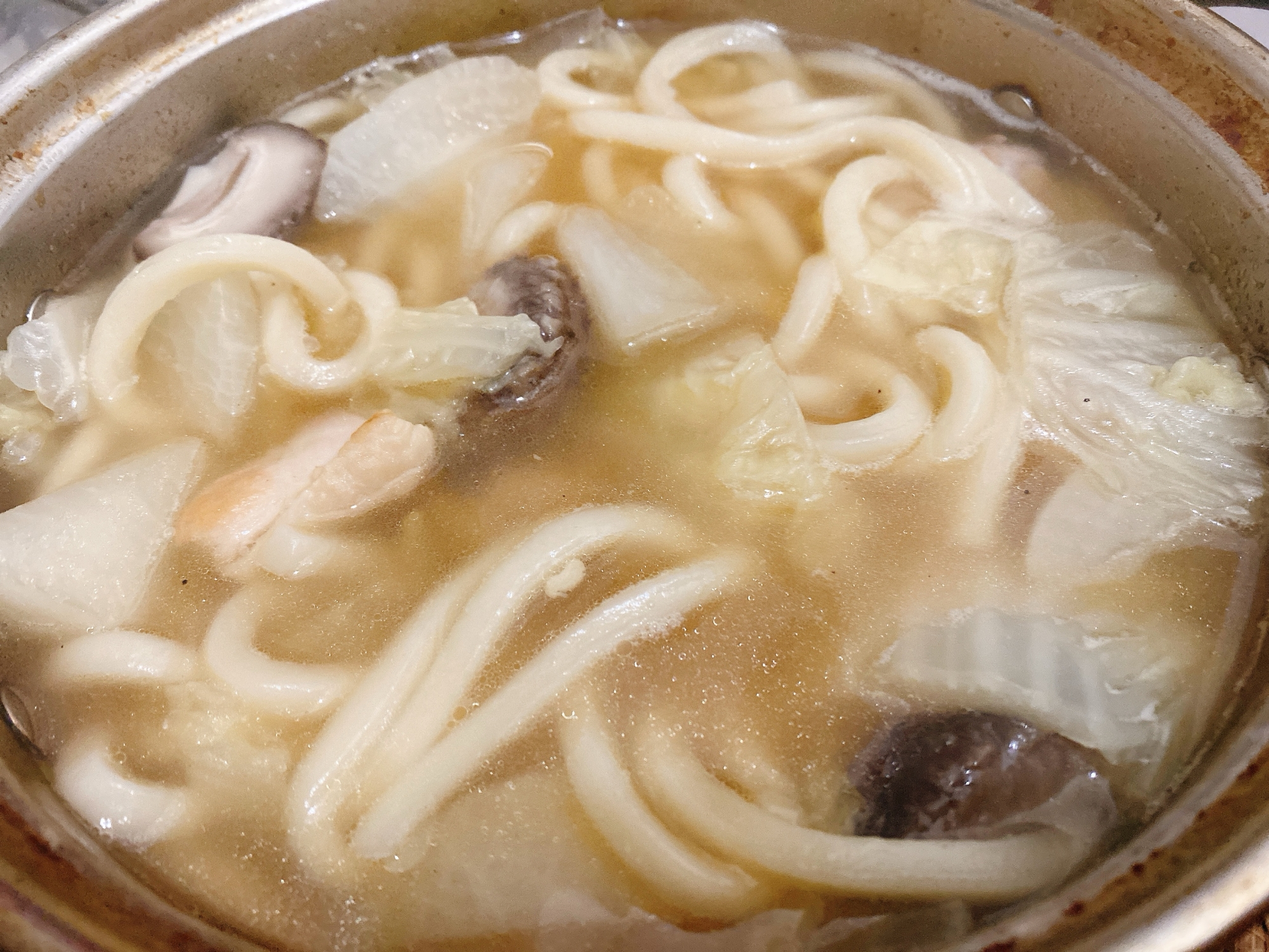 ♢白菜と鶏肉の煮込みうどん♢