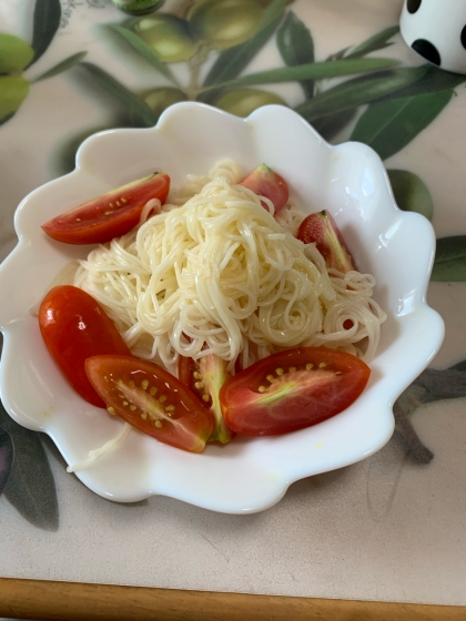 シンプル！オリーブオイルかけそうめん！