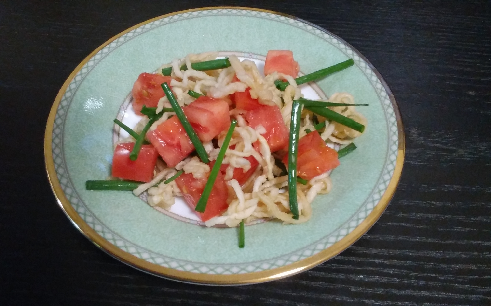 トマトと小ねぎの酢の物サラダ