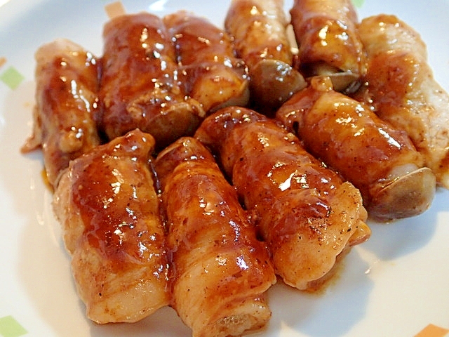 ヨシダソースで しめじの豚肉巻き レシピ 作り方 By ぷ みぃまま 楽天レシピ