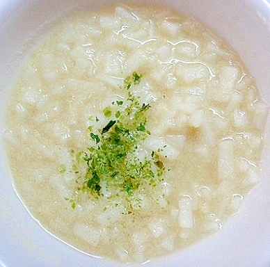 離乳食中期　高野豆腐＆玉ねぎ＆青海苔入りうどん