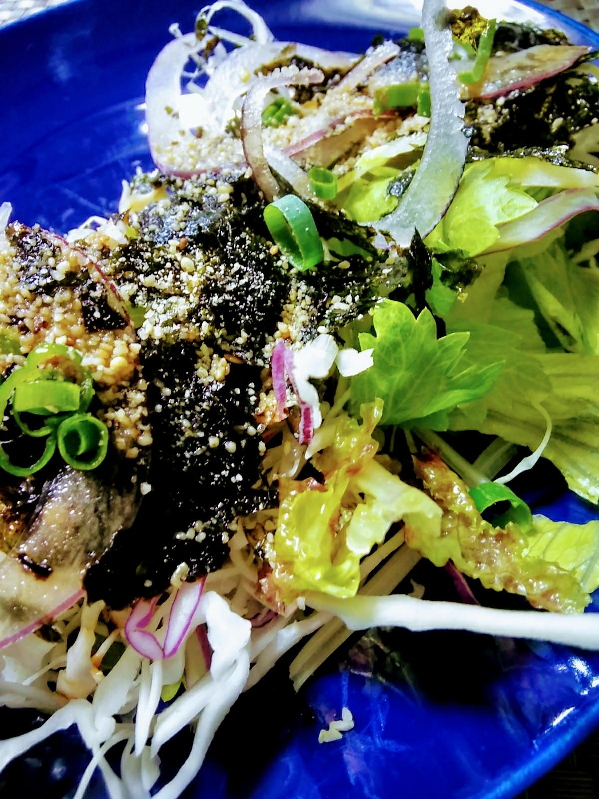 海苔とえごまのグリーンサラダ