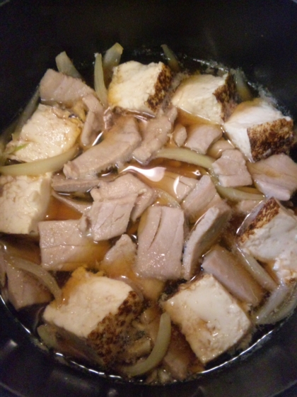 マグロと焼き豆腐のしょうが煮