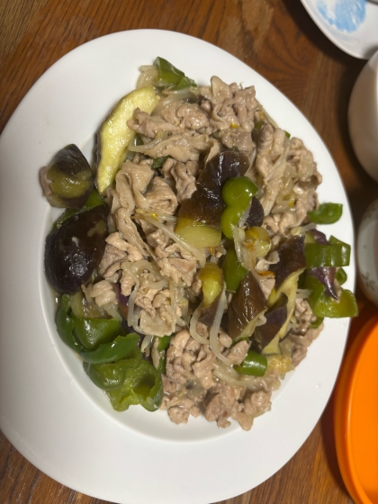 食べ過ぎ要注意！豚肉と茄子ともやしのンブシー
