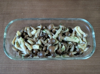 レンジで簡単ꕥガリバタ味の蒸しきのこ