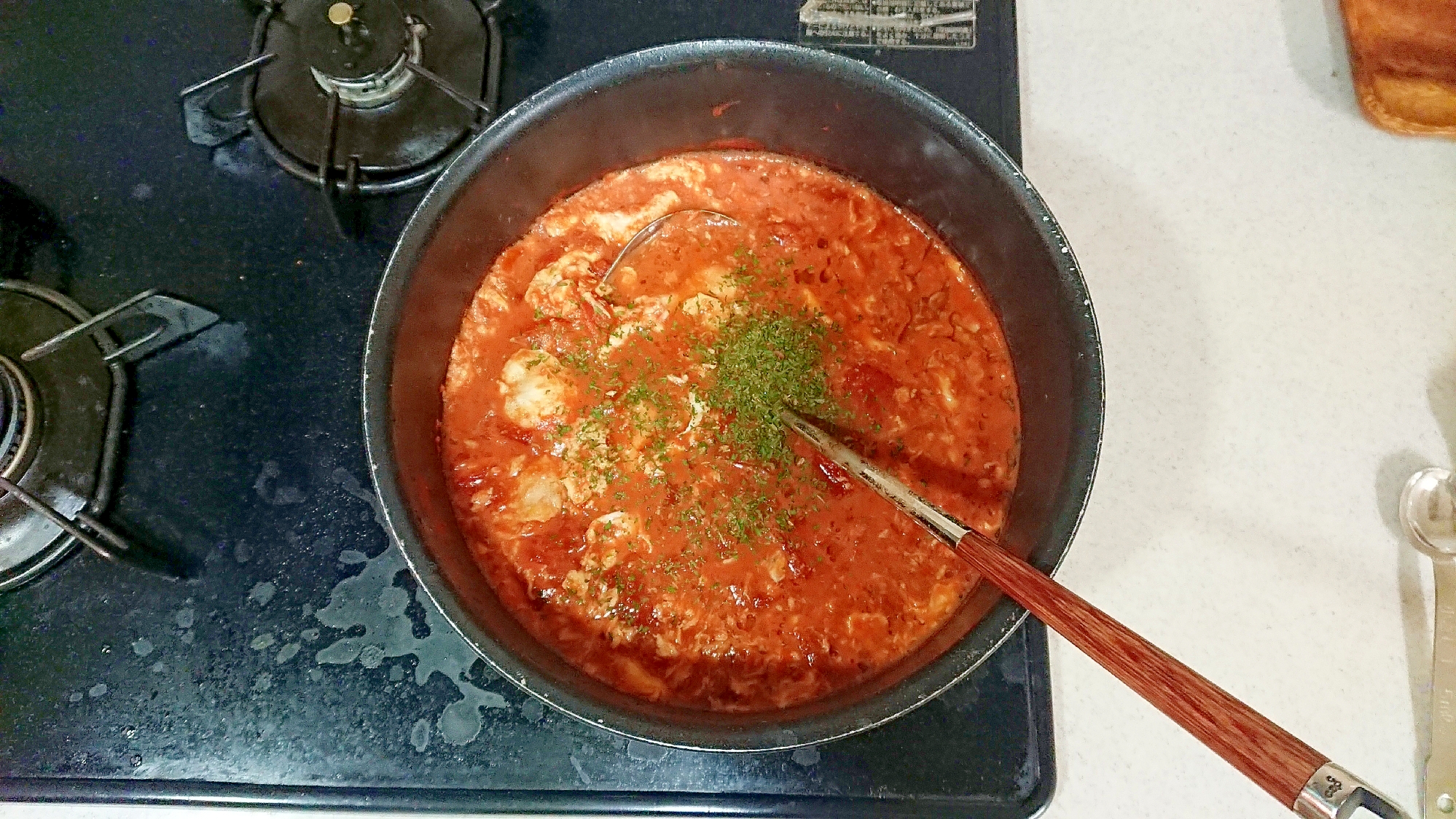 簡単☆トマト缶で卵スープ
